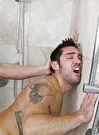 Jeremy Walker and Cayden Ross started with a hot blow job and rimming in the shower but were soon fucking all over the house.