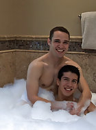 Ivan and Isaac had a lot of fun together! So much so that I felt I was watching two guys in love having sex! They started off in a nice big bubble bath, which is about as romantic as you can get. I could tell they really liked each other by the way they s